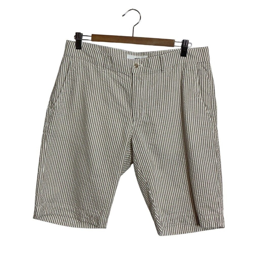 Brax Ultra Light Mens Bozen Searsucker Flat Front Chino Shorts Size 34/32